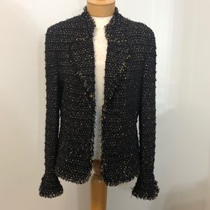 Black and bronze knit jacket